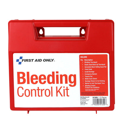 First Aid Only Bleeding Control Wall Station Deluxe Kit