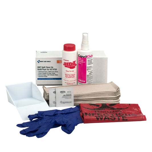 First Aid Only Blood borne Pathogen (BBP) Spill Clean Up Refill Pack for Kit #700