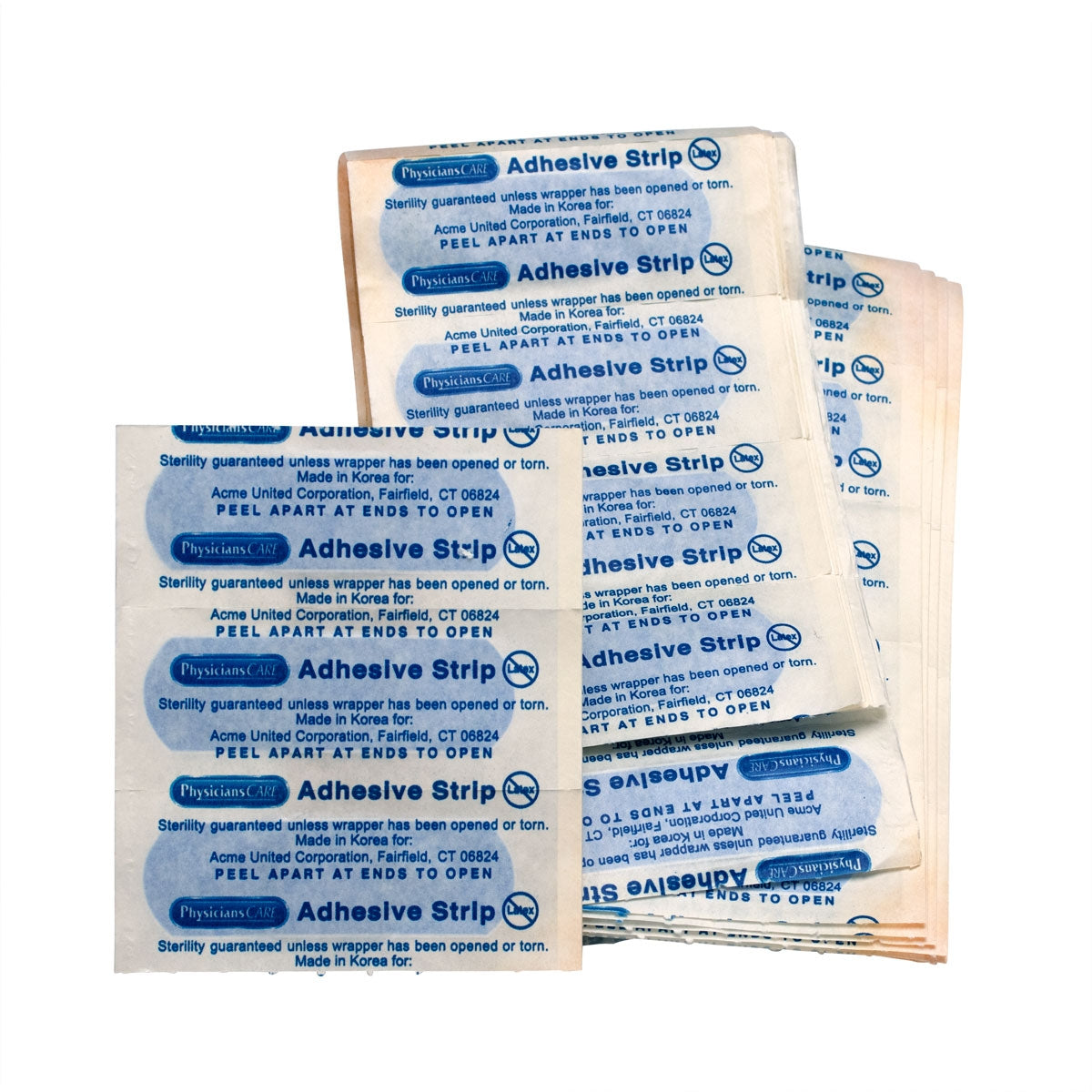 First Aid Only Blue Metal Detectable 1’’x3’’ Plastic Bandages 1500 per Box