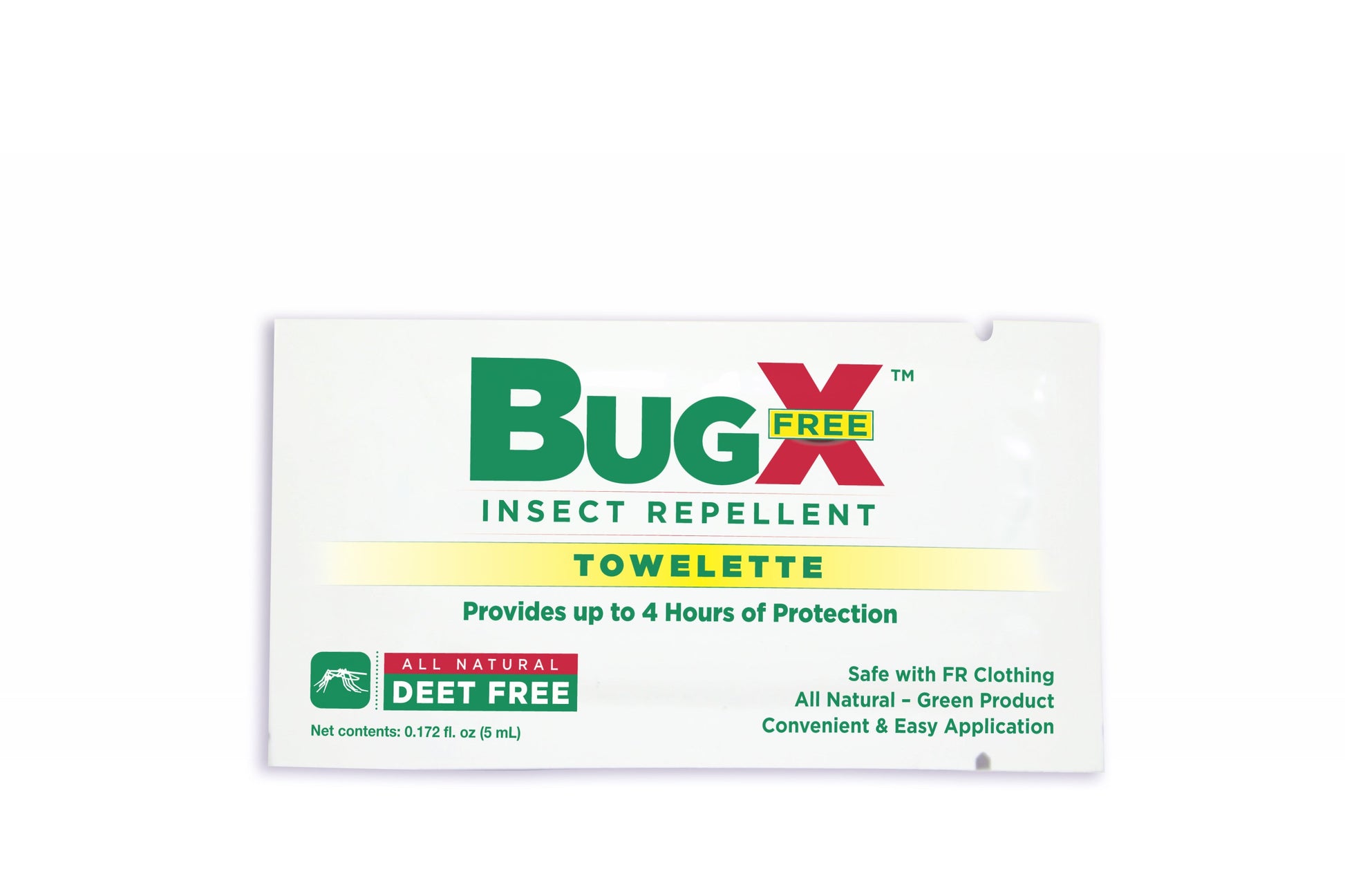 First Aid Only BugX DEET FREE Insect Repellent Wipes 100 Per Box