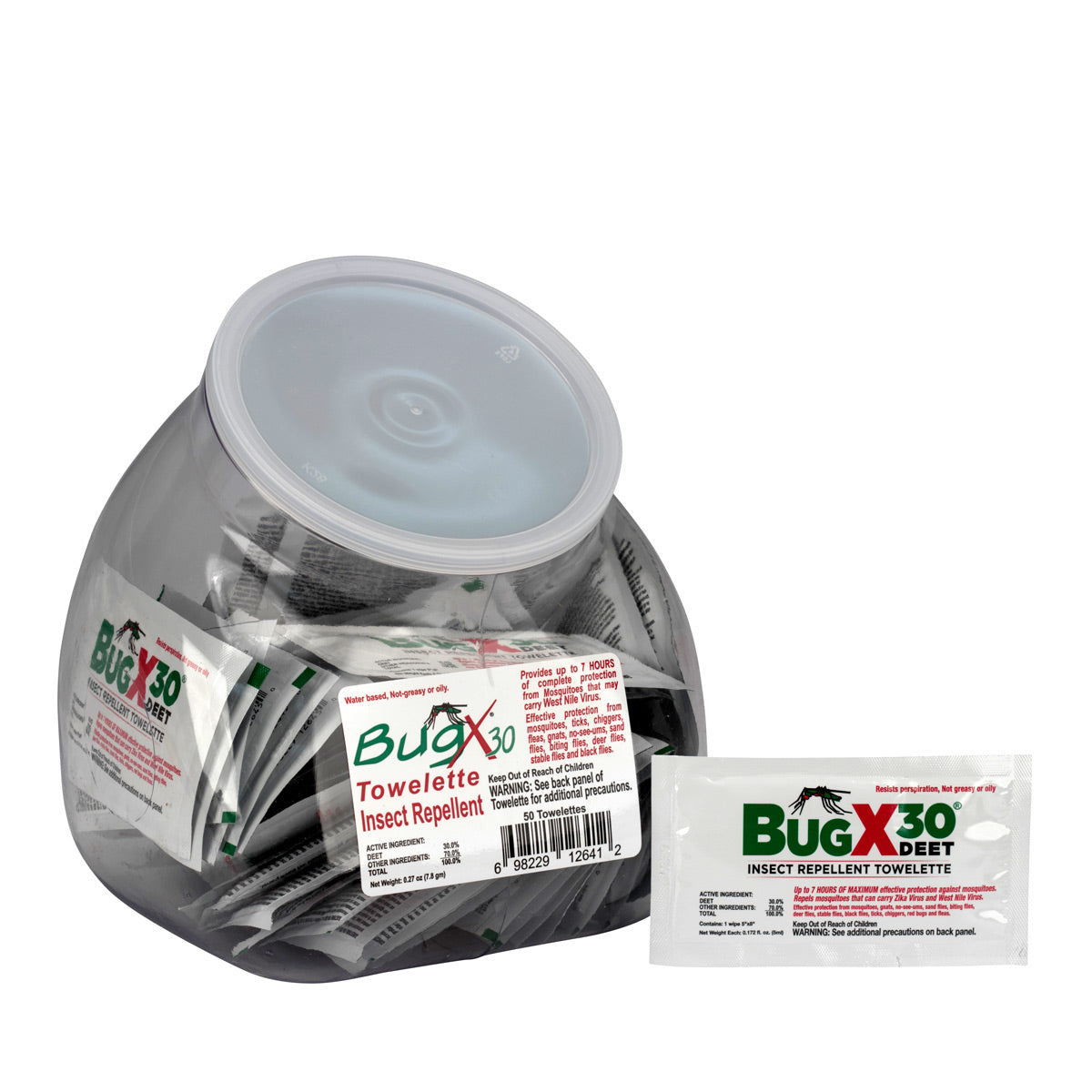 First Aid Only BugX30 Fish Bowl Insect Repellent Wipes 50 Per