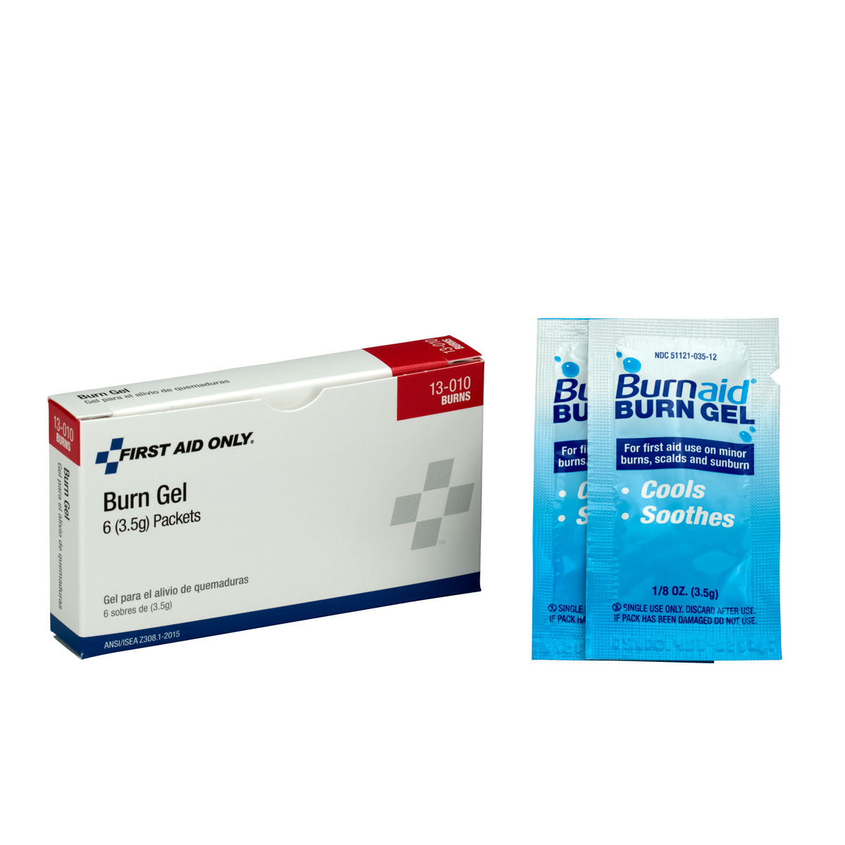 First Aid Only Burn Gel 6 Per Box