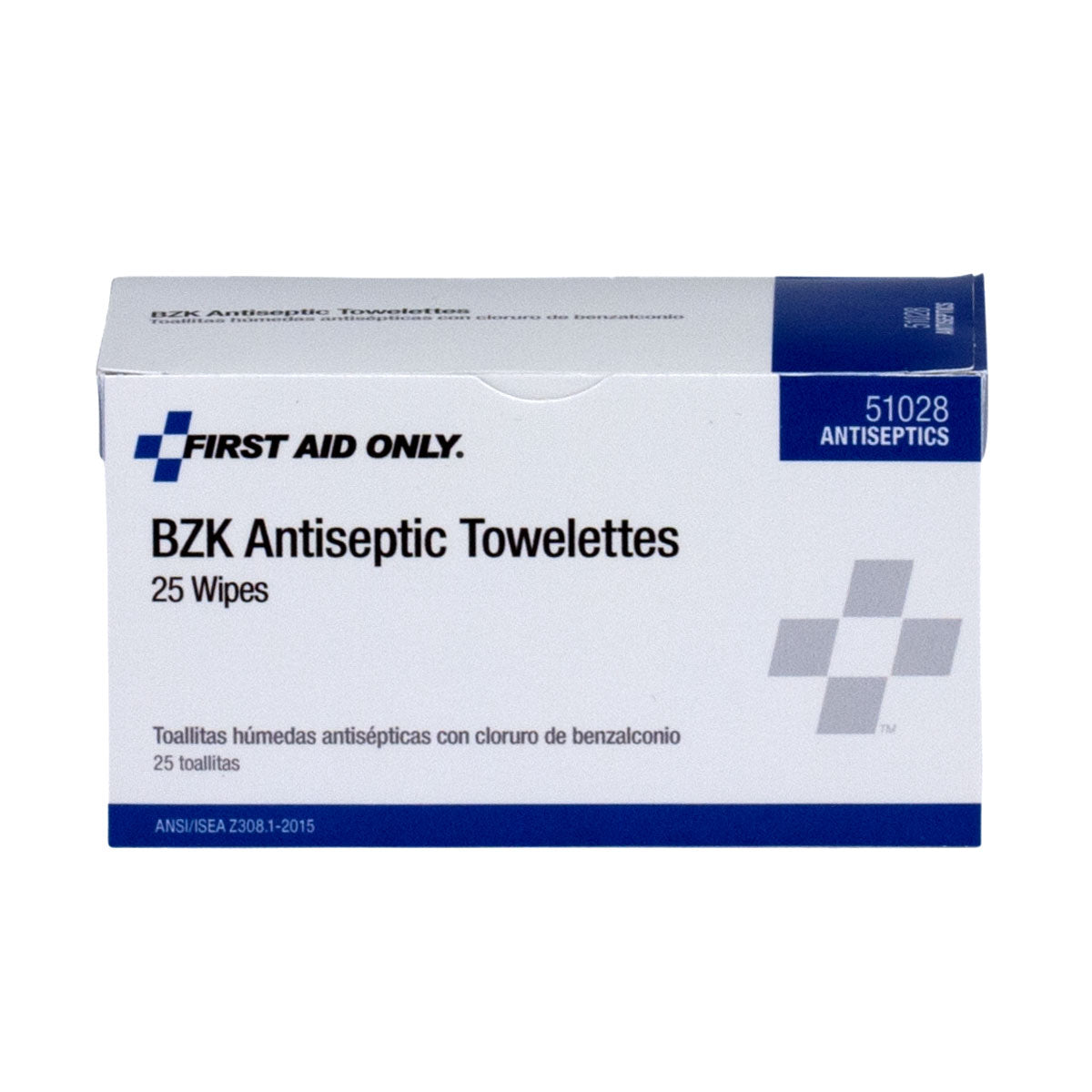 First Aid Only BZK Antiseptic Wipes 25 Per Box