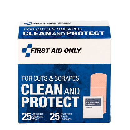 First Aid Only Clean and Protect Wound Care Kit 50 Pieces