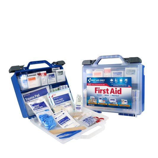 First Aid Only Clear Cover Intermediate Kit 322 pc No Safety Light