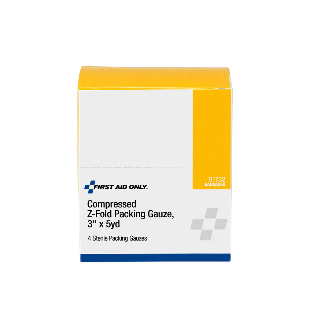 【4枚組】ガスキン/Gaskinized 4CD BOX Compressed Z-Fold Packing Gauze 4 per Box - First Aid – firstaidonly
