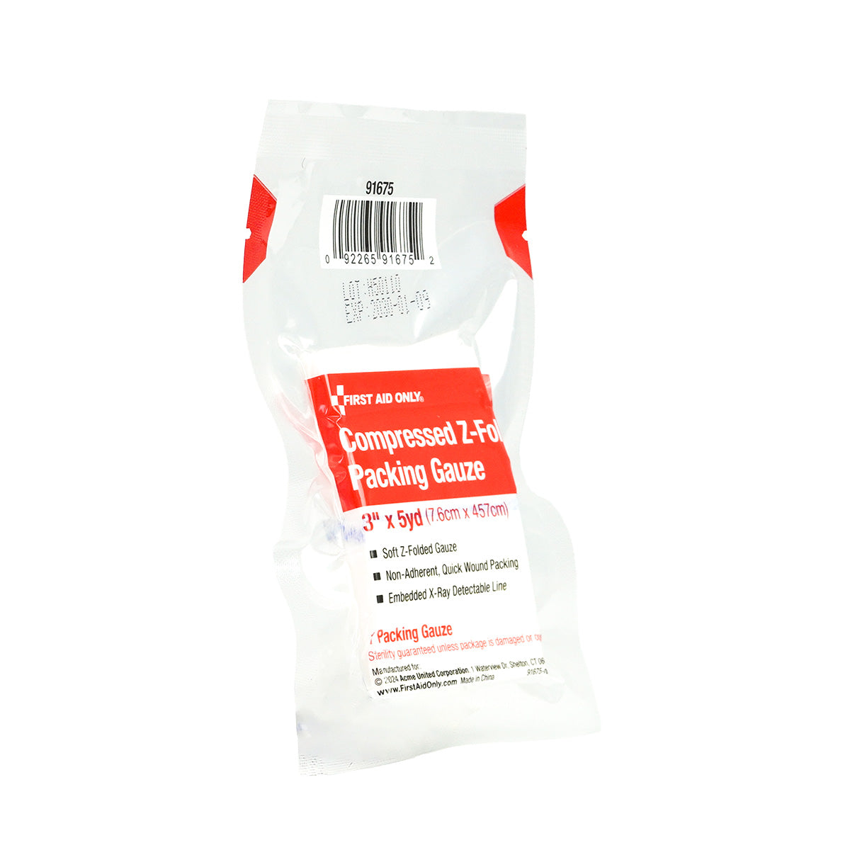 First Aid Only Compressed Z-Fold Packing Gauze 4 per Box