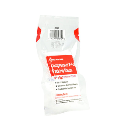 First Aid Only Compressed Z-Fold Packing Gauze 4 per Box