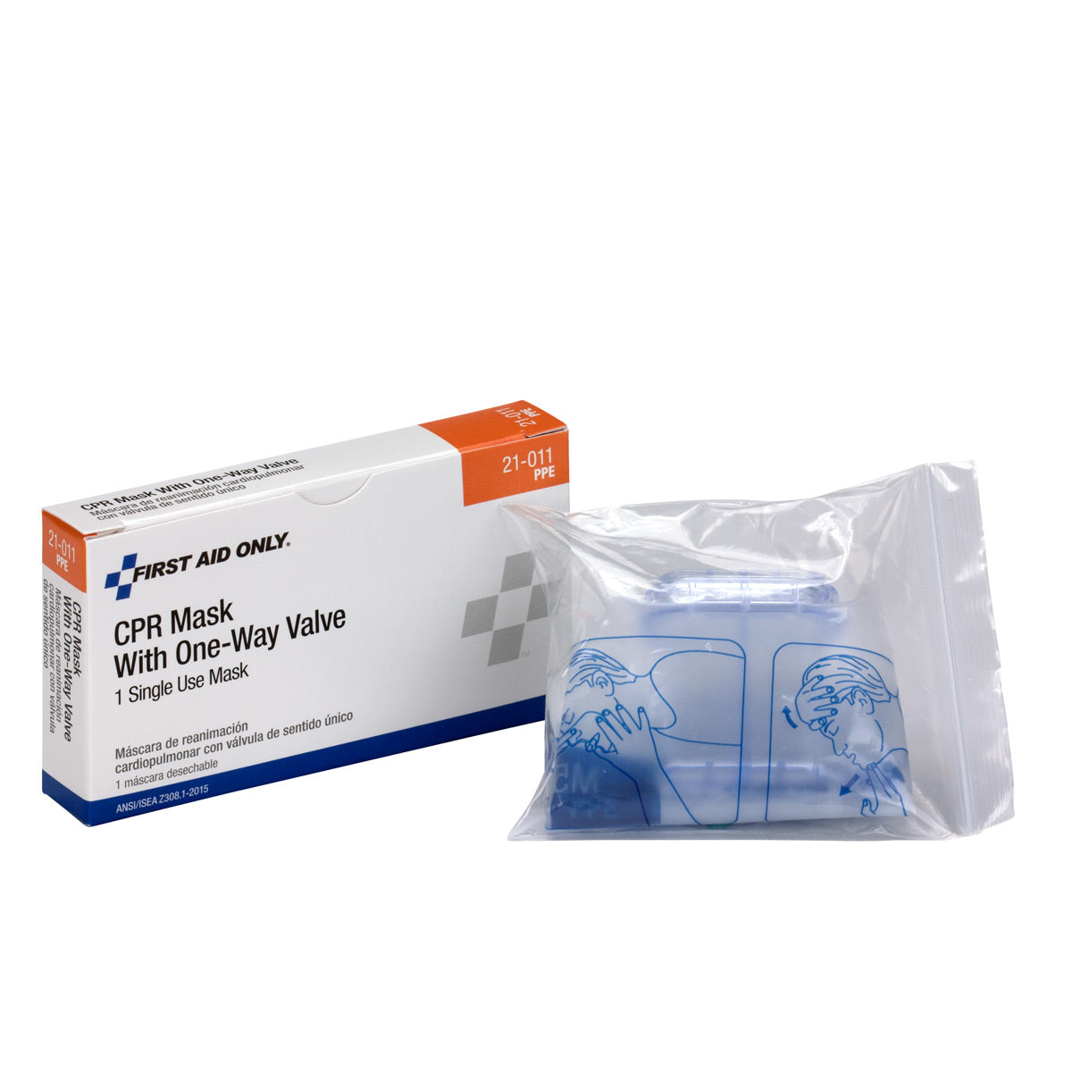 First Aid Only CPR Mask with One Way Valve 1 Box