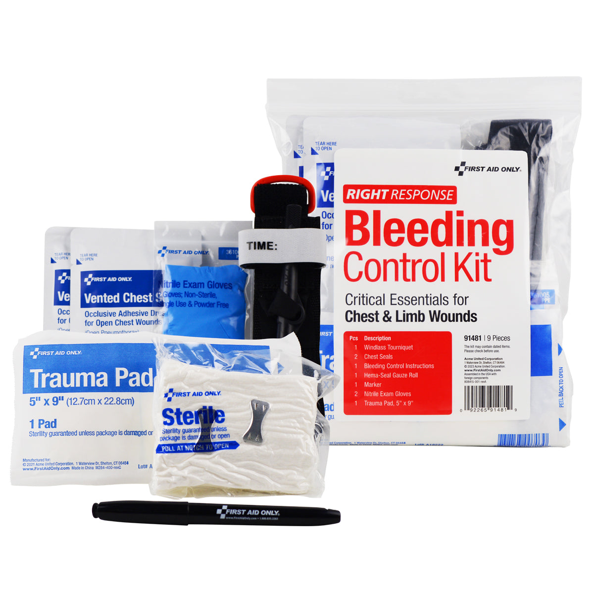 Critical Essentials Bleeding Control Kit for Limb & – firstaidonly