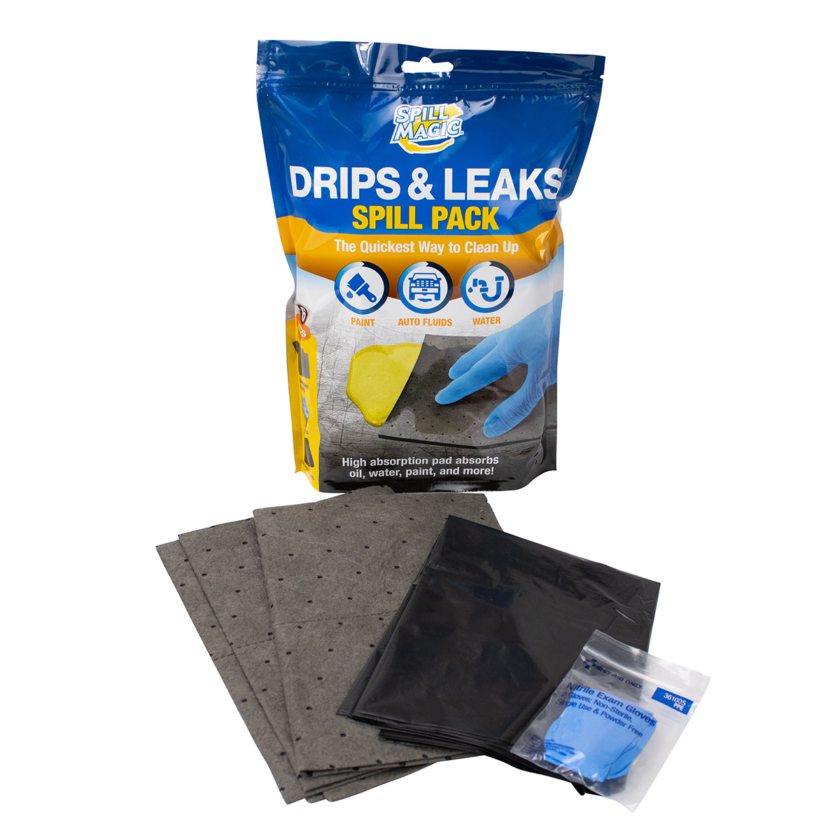 First Aid Only Drips & Leaks Spill Pack