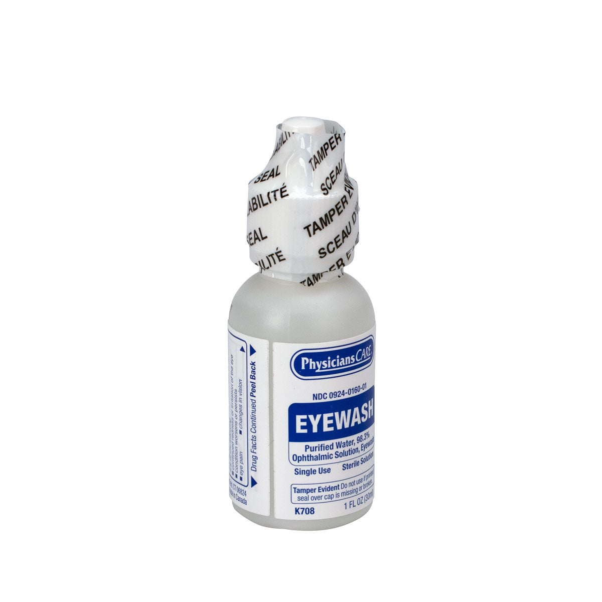 First Aid Only Eyewash Bottle Screw Cap 1 oz. 144 Bottles Included