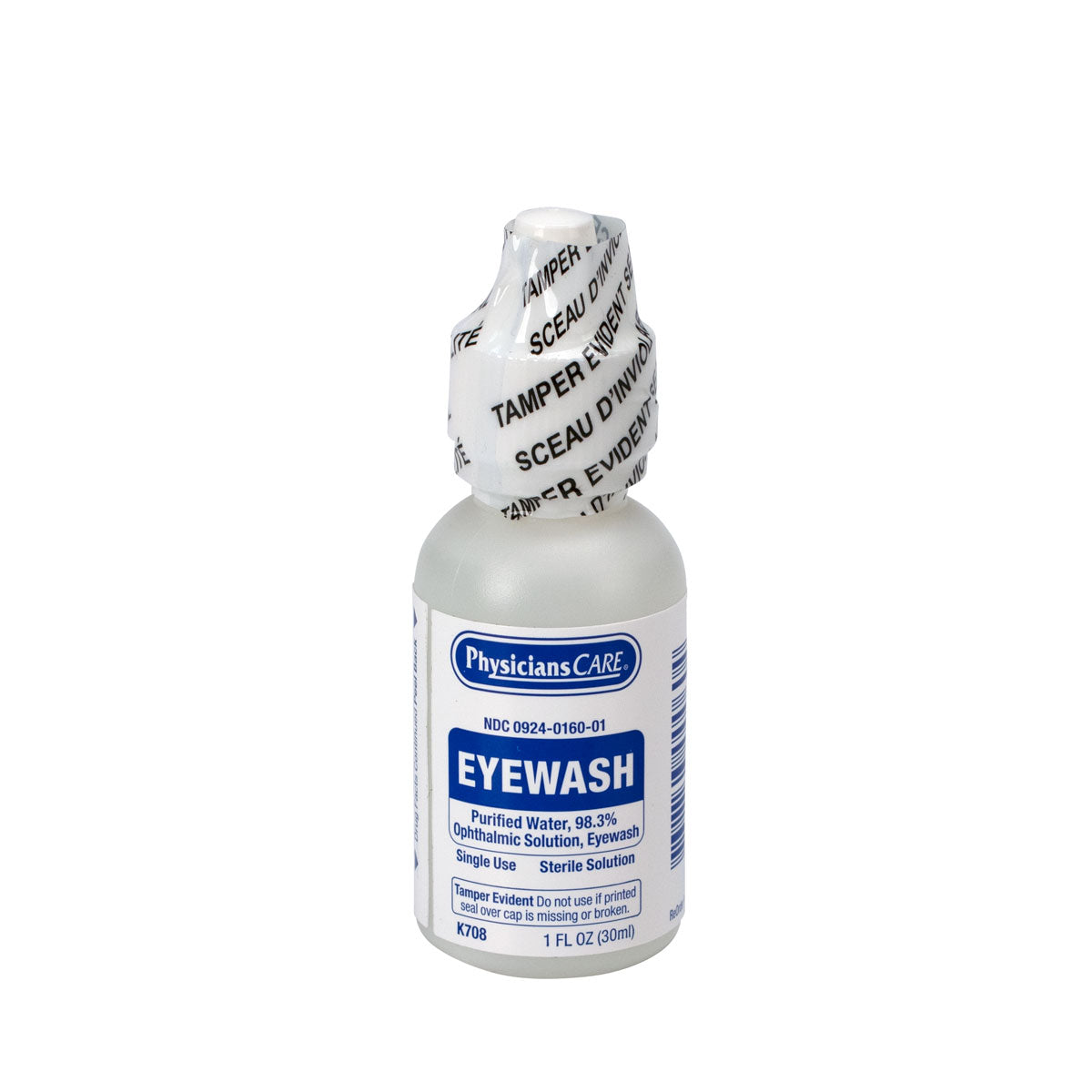 First Aid Only Eyewash Bottle Screw Cap 1 oz. 144 Bottles Included