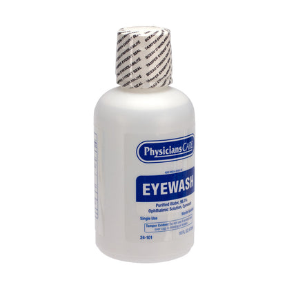 First Aid Only Eyewash Bottle Screw Cap 16 oz. Case of 12 bottles