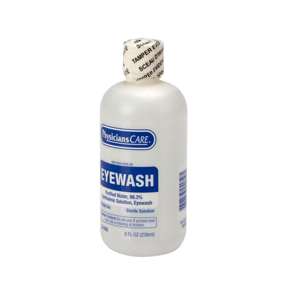 First Aid Only Eyewash Bottle Screw Cap 8 oz. Case of 12