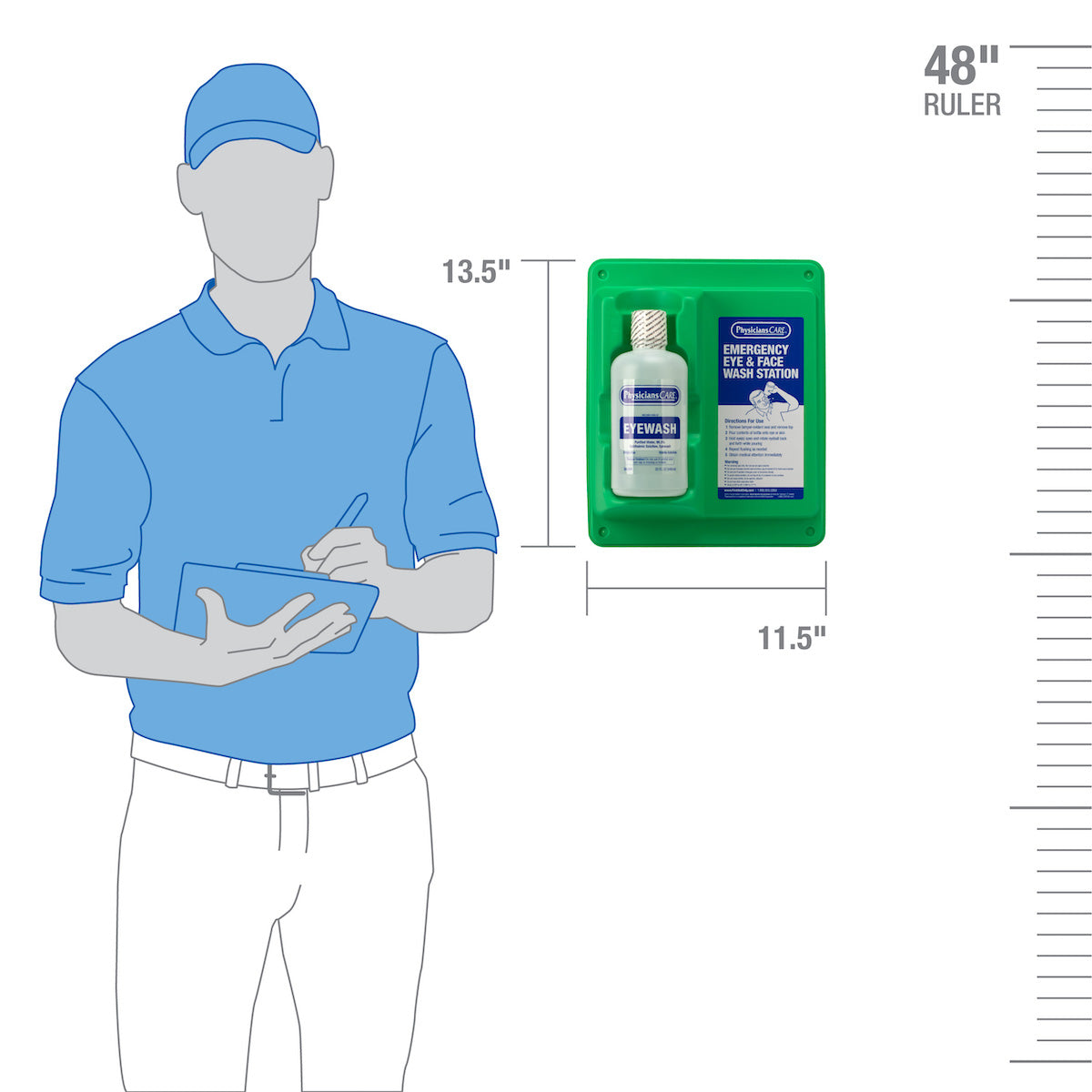 First Aid Only Eyewash Station Single 32 oz. Screw Cap Bottle
