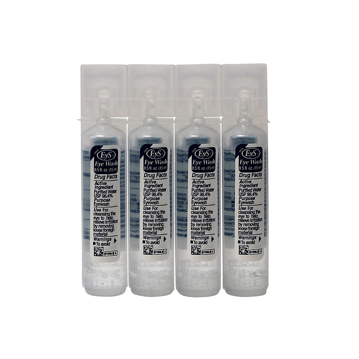 First Aid Only Eyewash Vials 0.5 oz 20 Per Bag