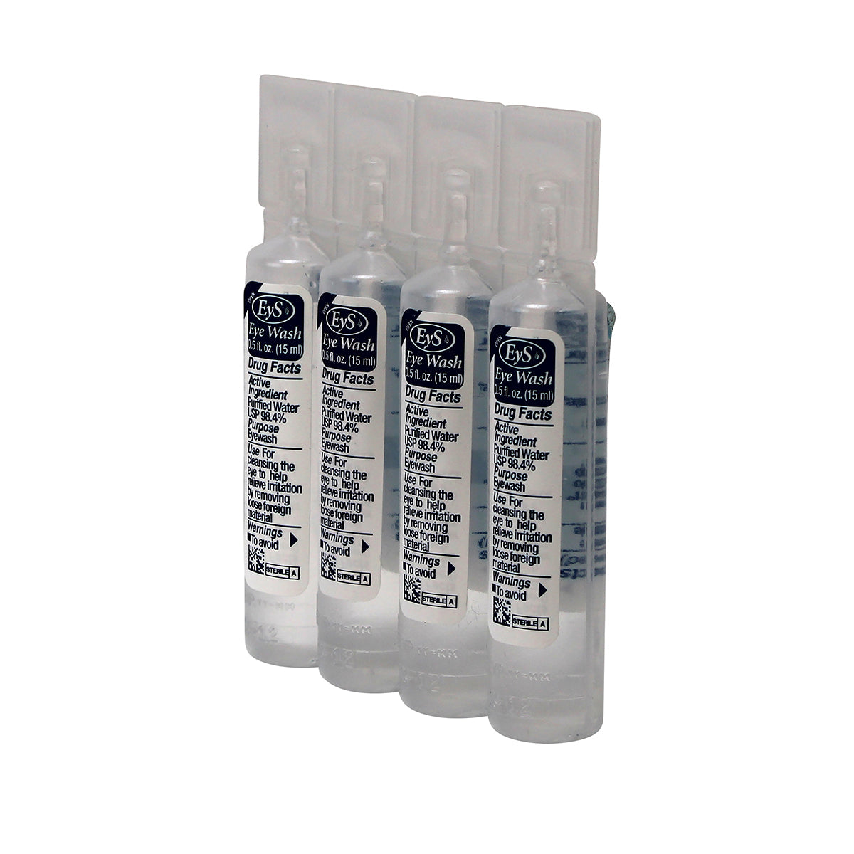 First Aid Only Eyewash Vials 0.5 oz 20 Per Bag