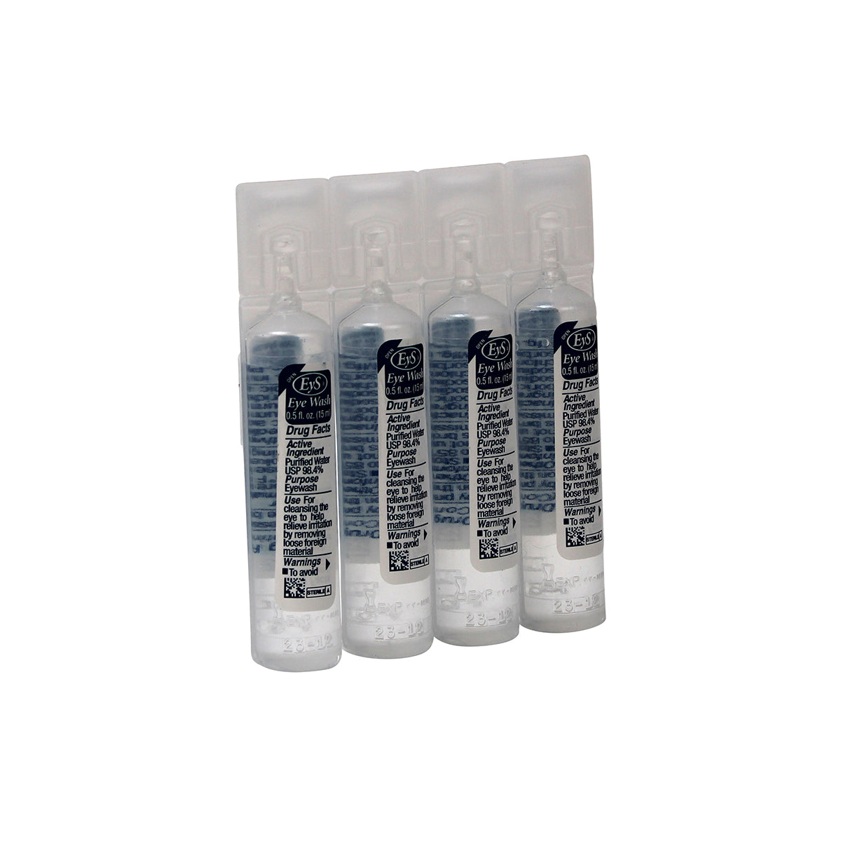 First Aid Only Eyewash Vials 0.5 oz 20 Per Bag