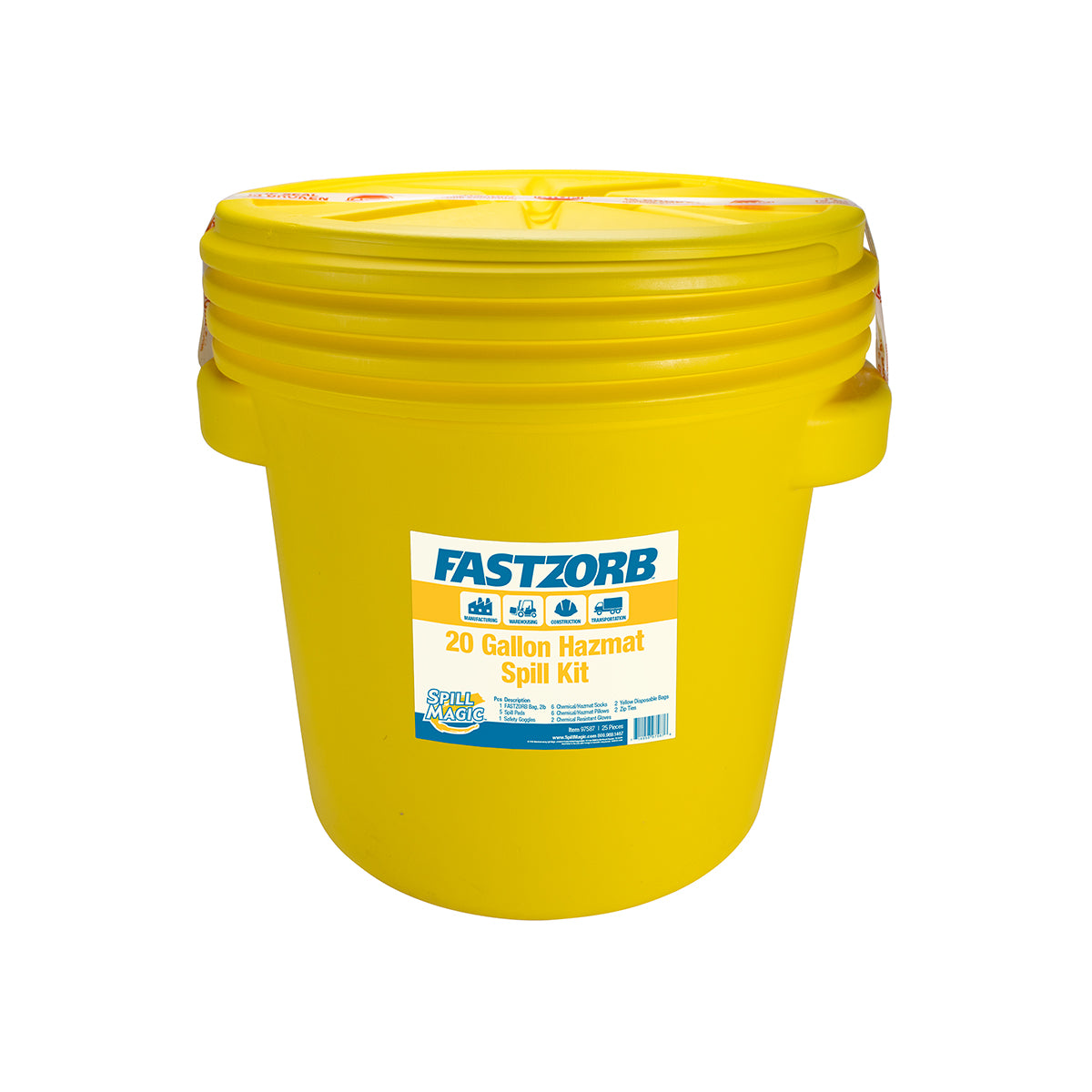 First Aid Only FASTZORB 20 Gallon Hazmat Spill Kit