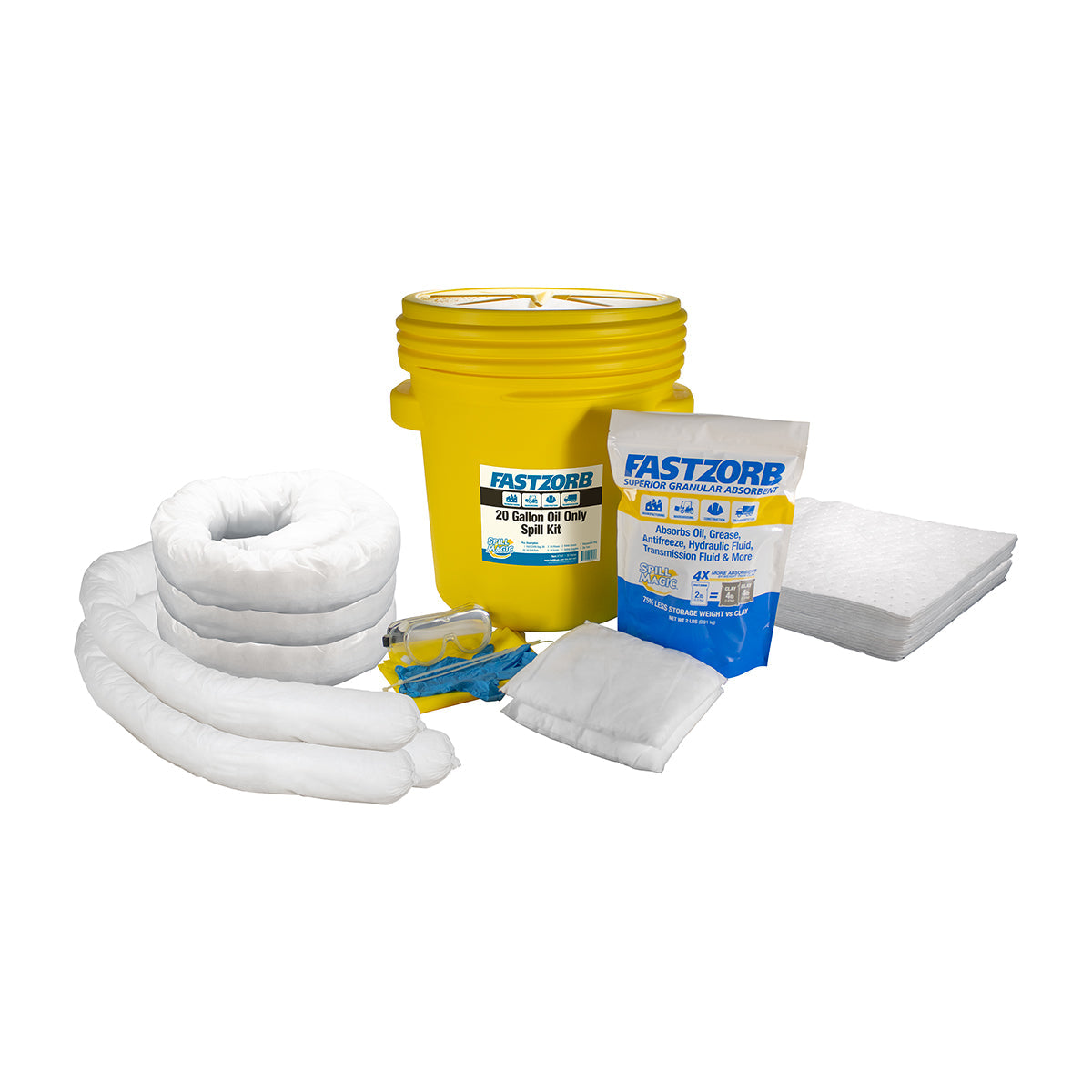 First Aid Only FASTZORB 20 Gallon Oil-Only Spill Kit
