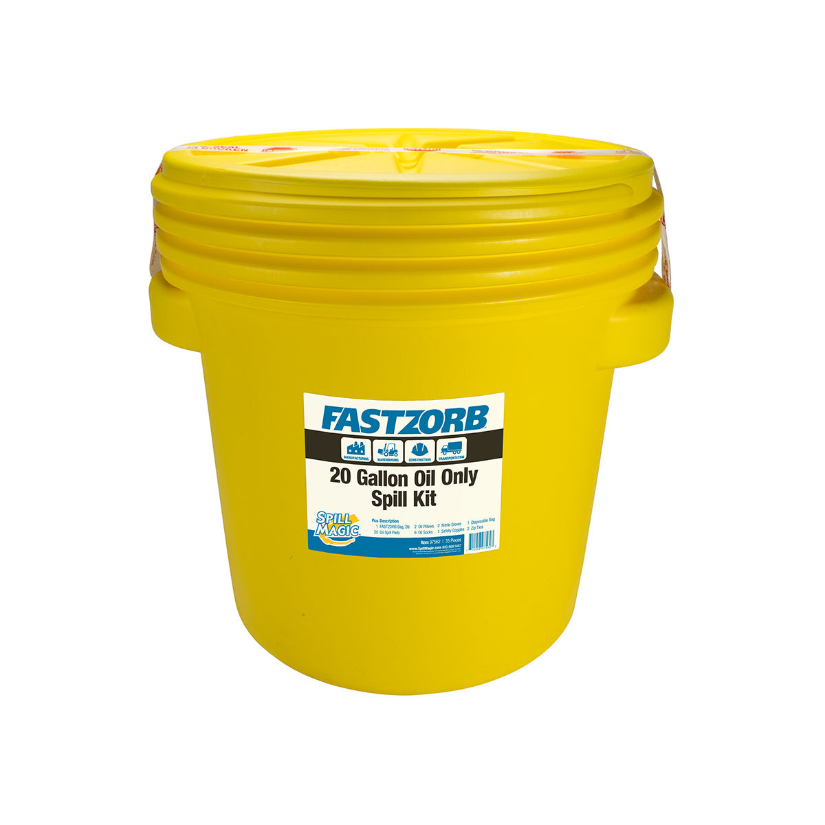 First Aid Only FASTZORB 20 Gallon Oil-Only Spill Kit