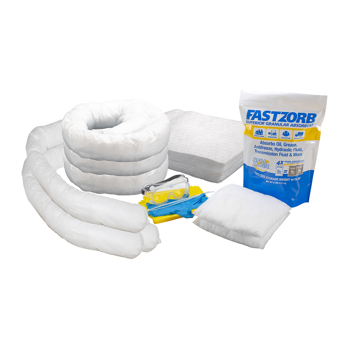 First Aid Only FASTZORB 20 Gallon Oil-Only Spill Kit