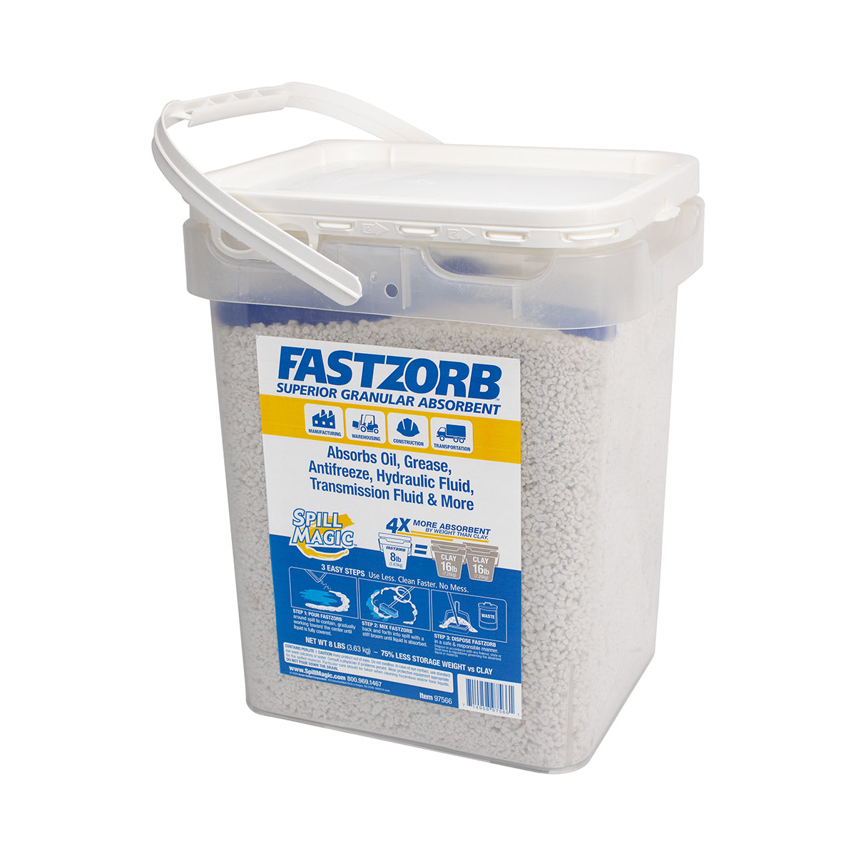 First Aid Only FASTZORB™ Superior Granular Absorbent 8 lbs Pail