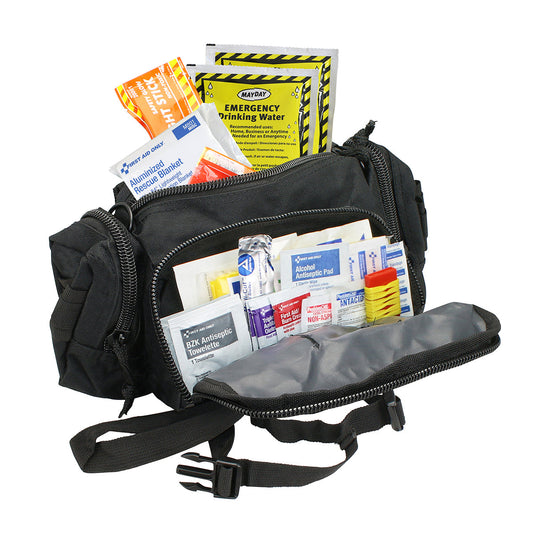 First Aid Only 3 Day Survival Kit with Emergency Food and Water Black (73 Piece Kit)