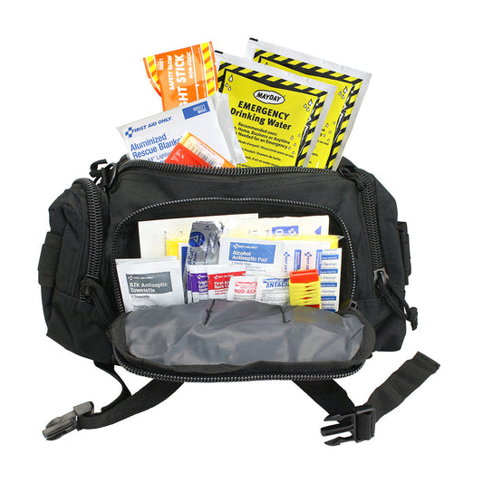 First Aid Only 3 Day Survival Kit with Emergency Food and Water Black (73 Piece Kit)