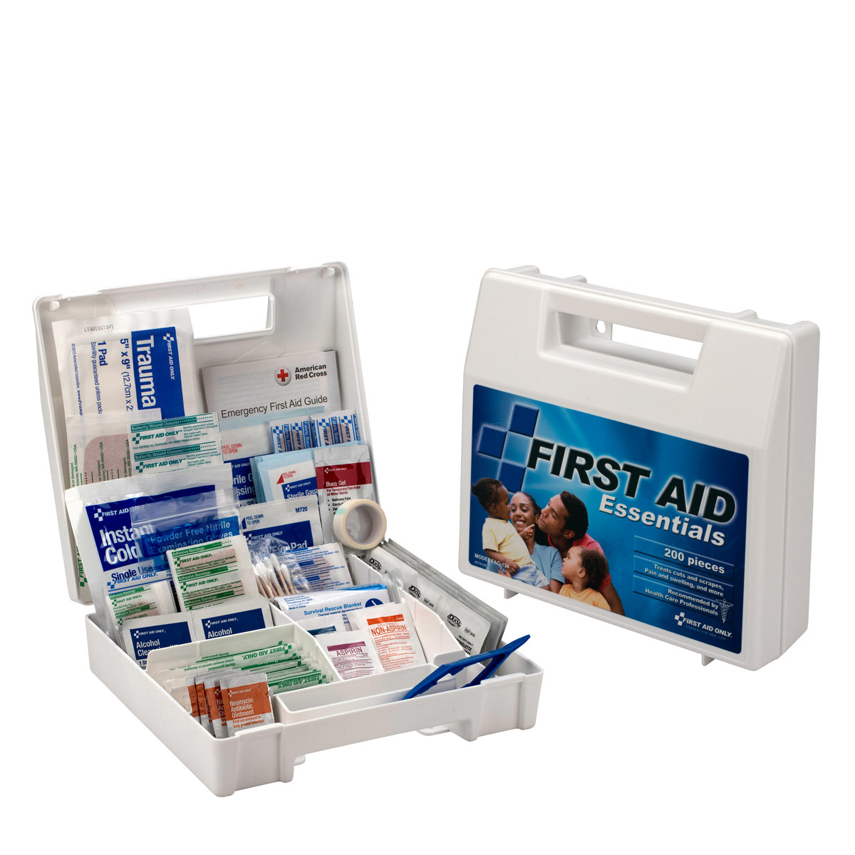 First Aid Only Kit 199 Piece Plastic Case