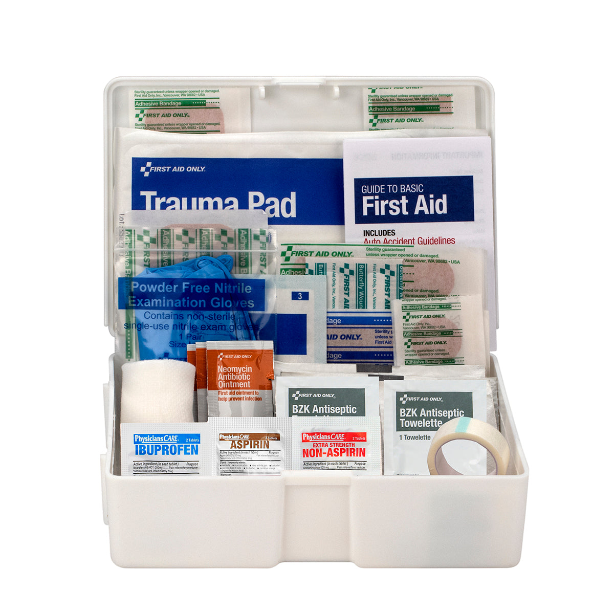 First Aid Only Kit 80 Piece Plastic Case