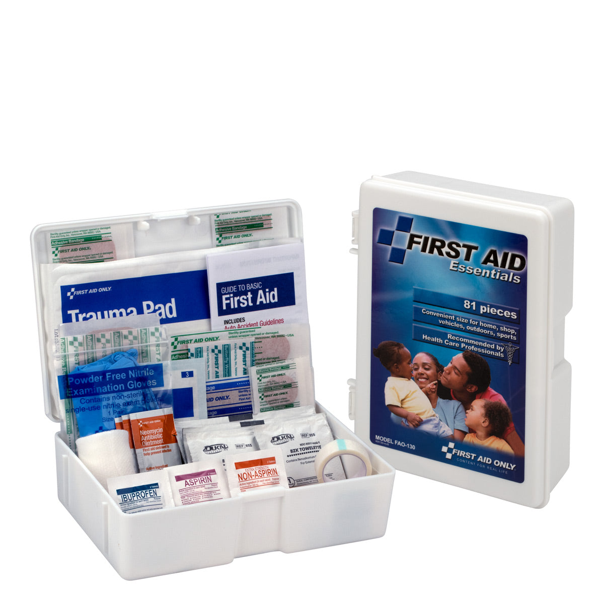 Plastic Container First Aid Kit First Aid Kit 80 Piece Plastic Case - First Aid Only – firstaidonly
