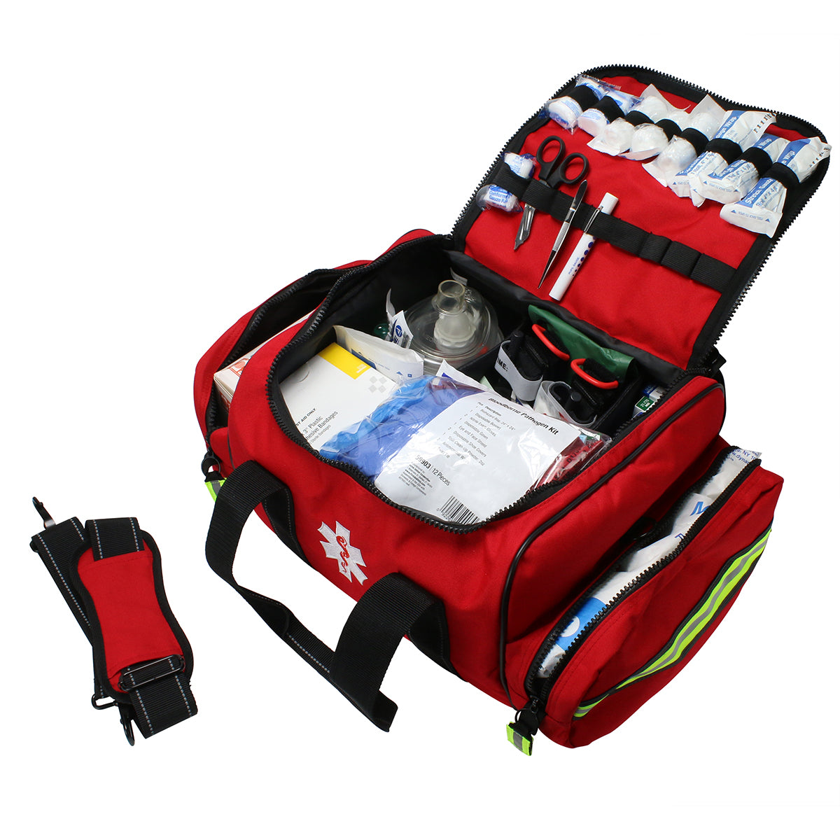 First Aid Only Responder Bag Standard plus Bleed Control Airway Mgmnt. and BBP