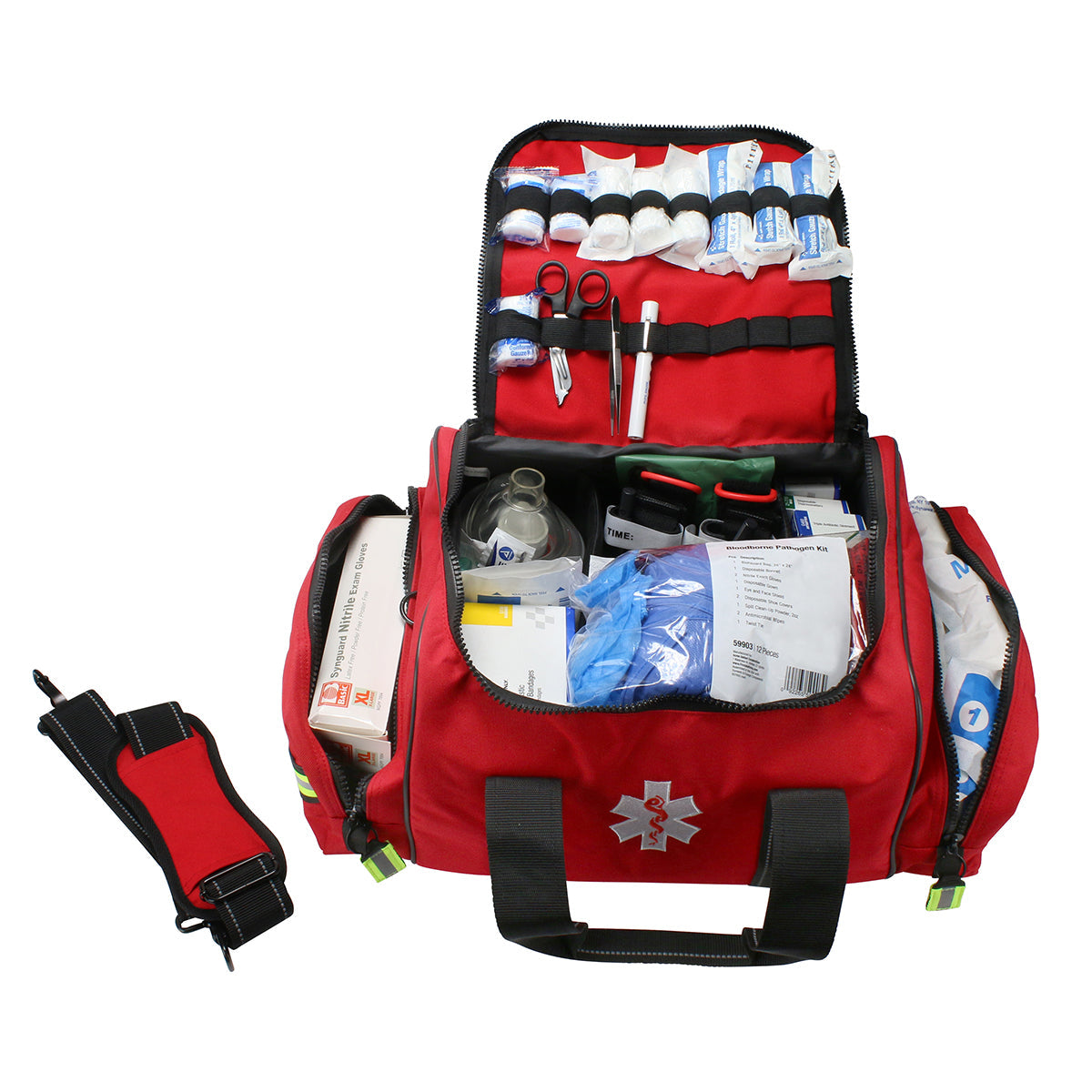 First Aid Only Responder Bag Standard plus Bleed Control Airway Mgmnt. and BBP