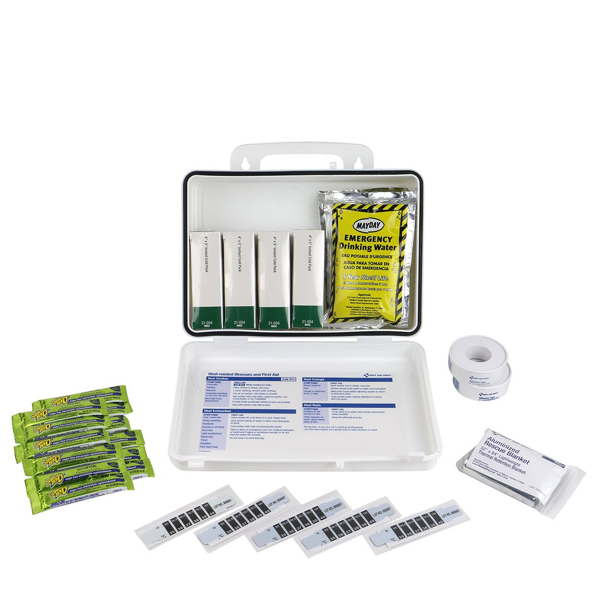 Heat Stress Kit Plastic Case - First Aid Only – firstaidonly