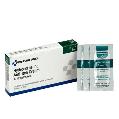 First Aid Only Hydrocortisone Cream 12 Per Box