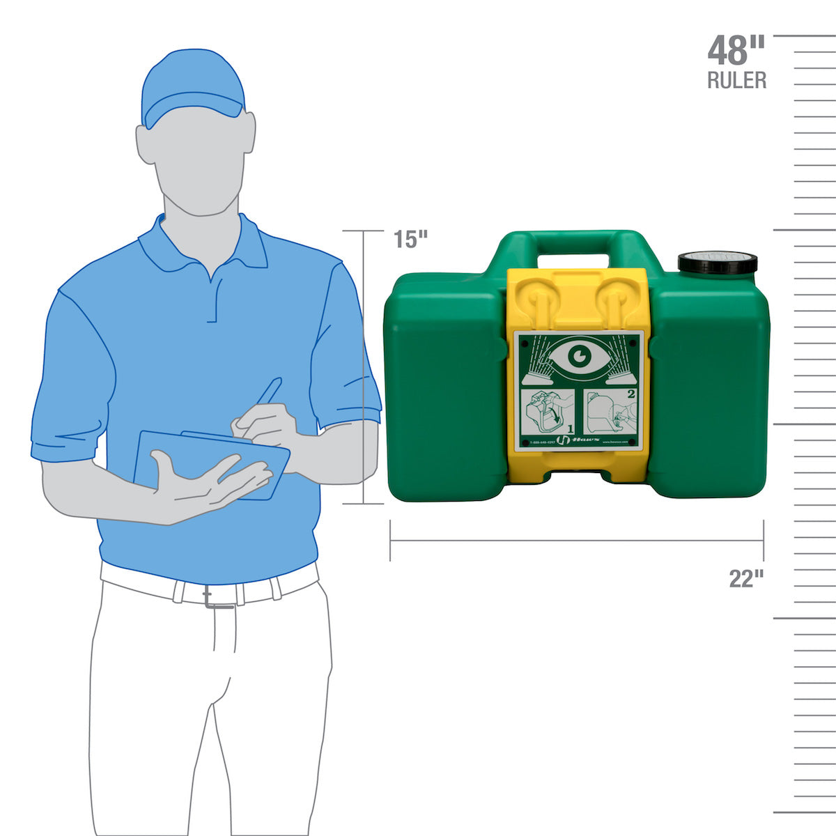 First Aid Only HAWS 15 Minute Eye Wash Station