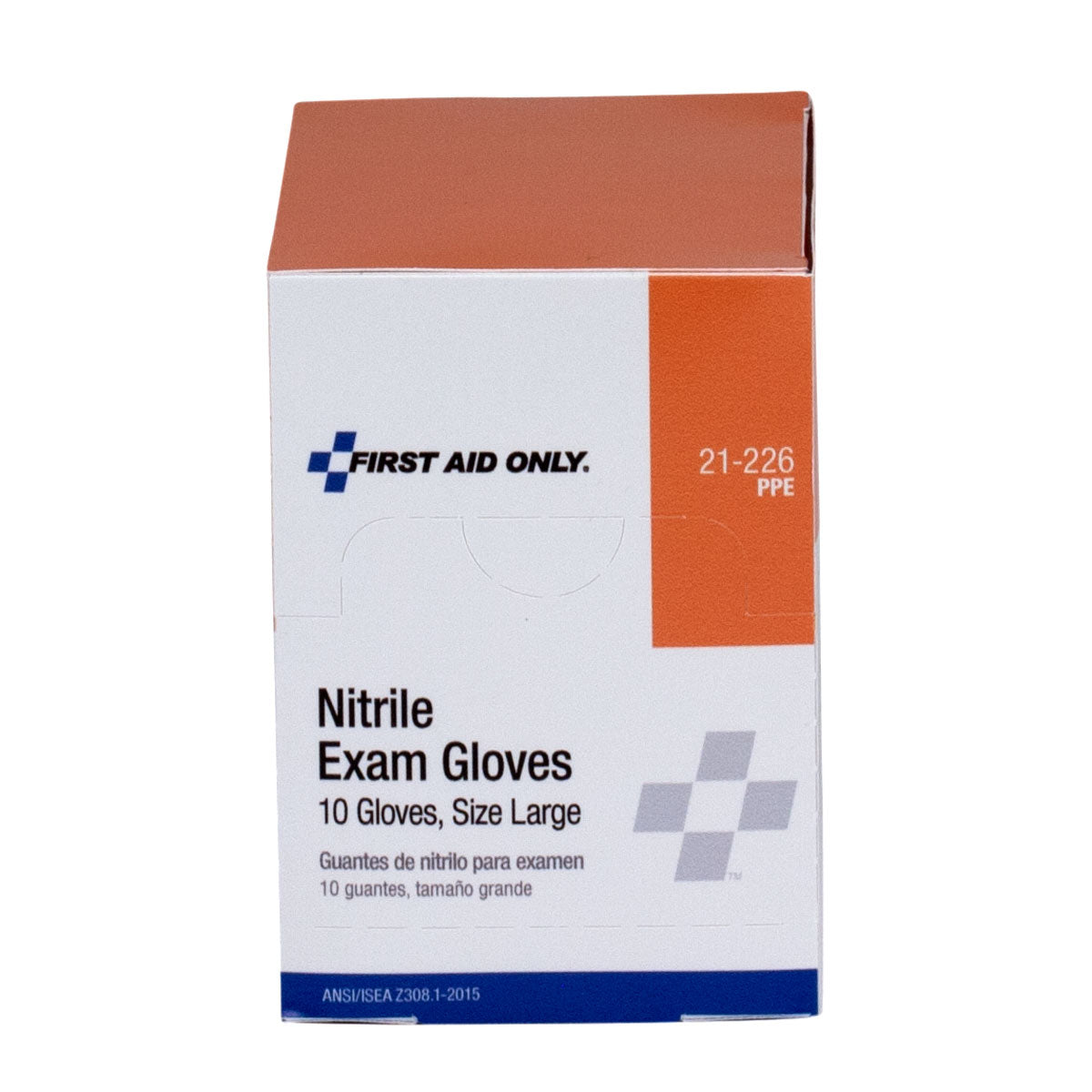 First Aid Only Nitrile Exam Gloves Large Clear - Pack of 10