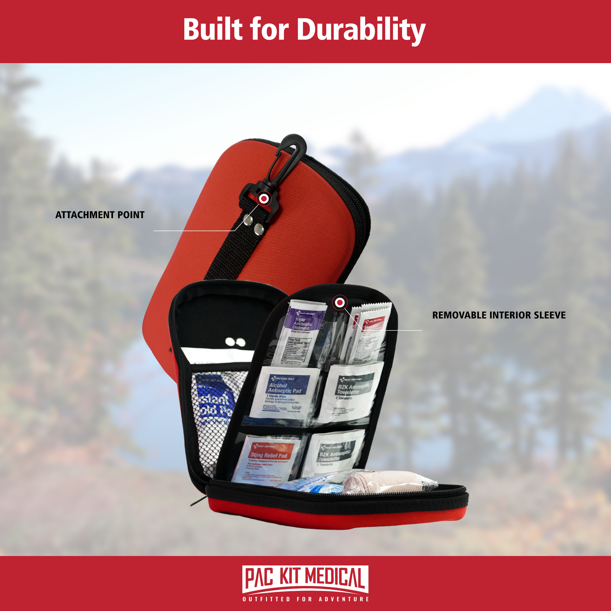 First Aid Only Pac Kit 87 Piece Grab & Go Adventure