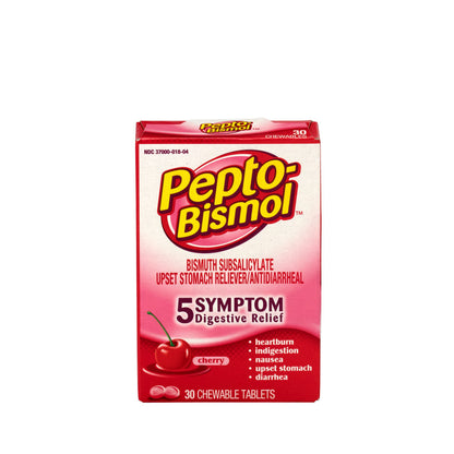 First Aid Only Pepto Bismol Package of 30 Chewable Tablets Original Flavor