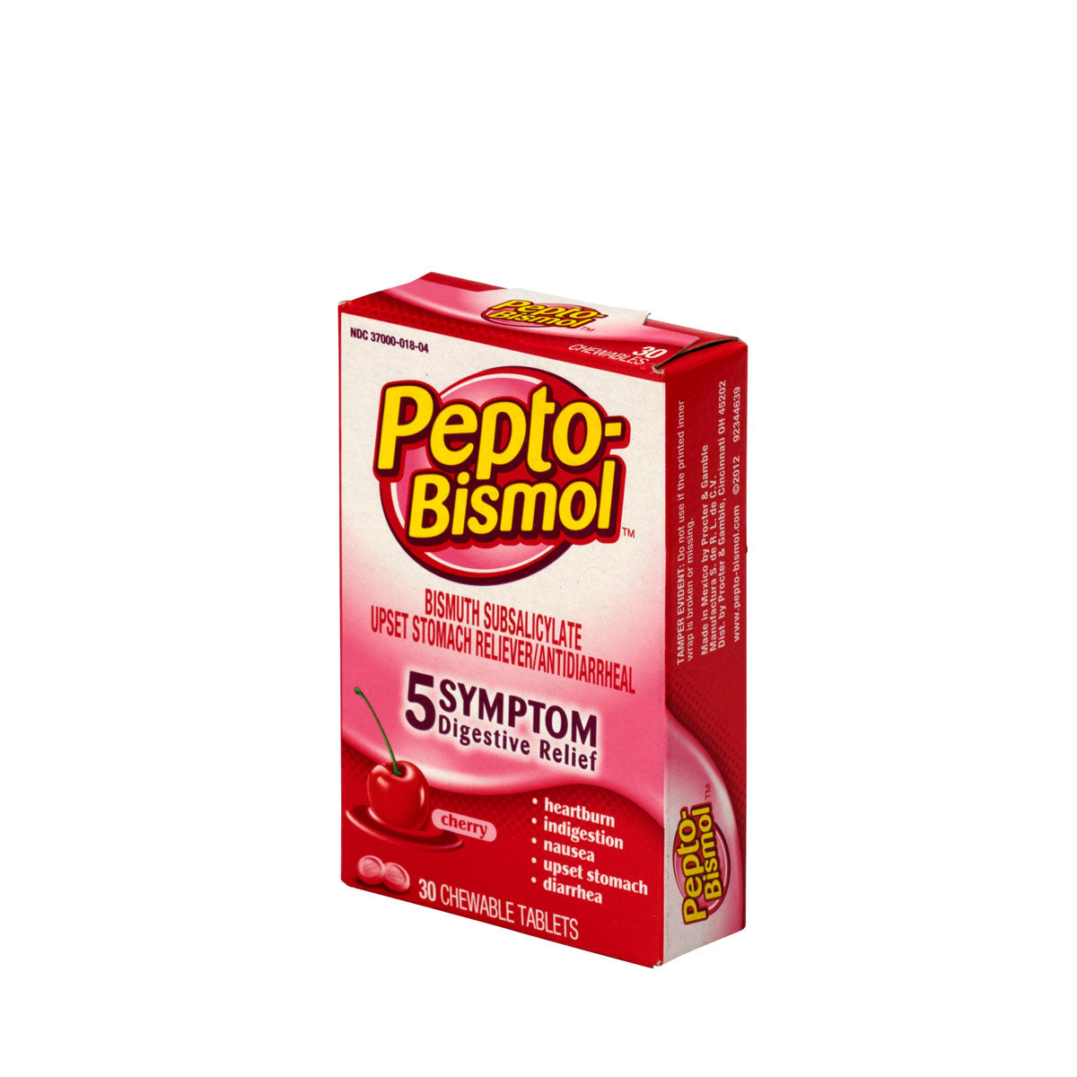 First Aid Only Pepto Bismol Package of 30 Chewable Tablets Original Flavor