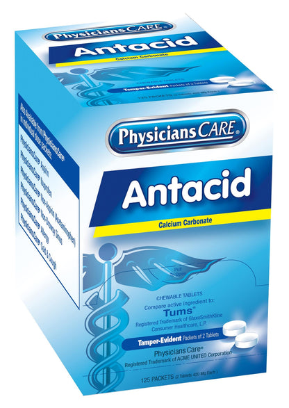 First Aid Only PhysiciansCare Antacid 125x2 per Box