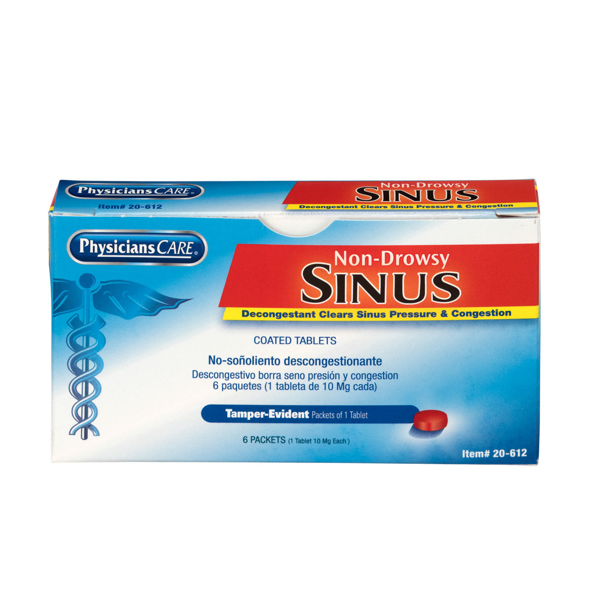 First Aid Only PhysiciansCare Sinus 6x1 per Box