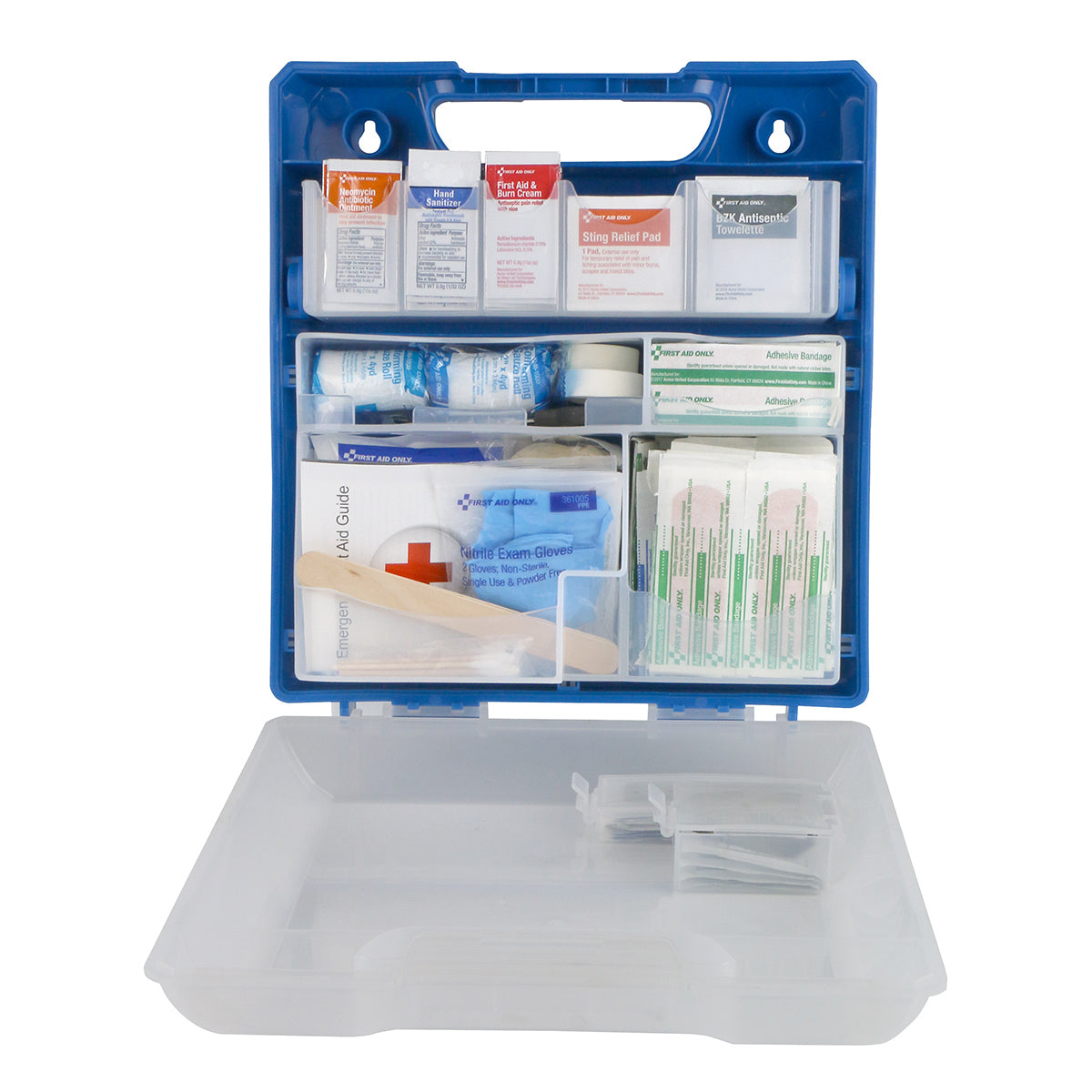 Disposable First Aid Kit QuickTreat Dispenser Plastic First Aid Kit 370 pieces – firstaidonly