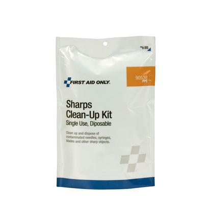 First Aid Only Sharps Clean Up Kit Single Use Pack