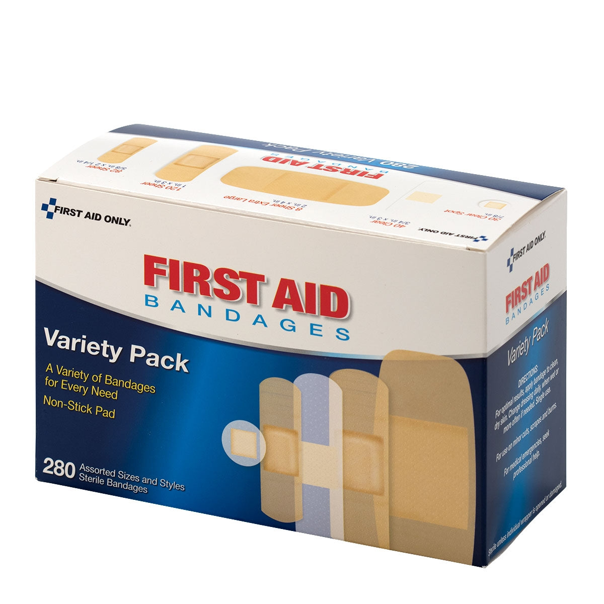 First Aid Only Sheer & Clear Bandage Variety Pack Assorted Sizes 280 Count