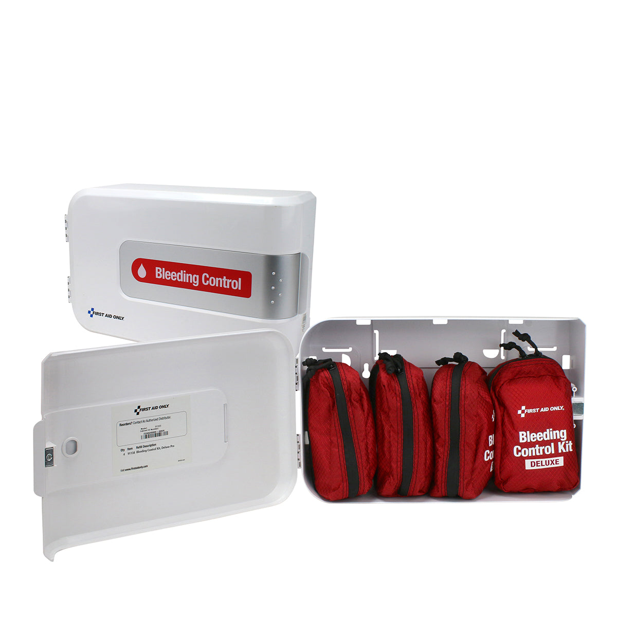 First Aid Only SmartCompliance Complete Bleeding Control Cabinet for Limb Torso & Chest Wounds