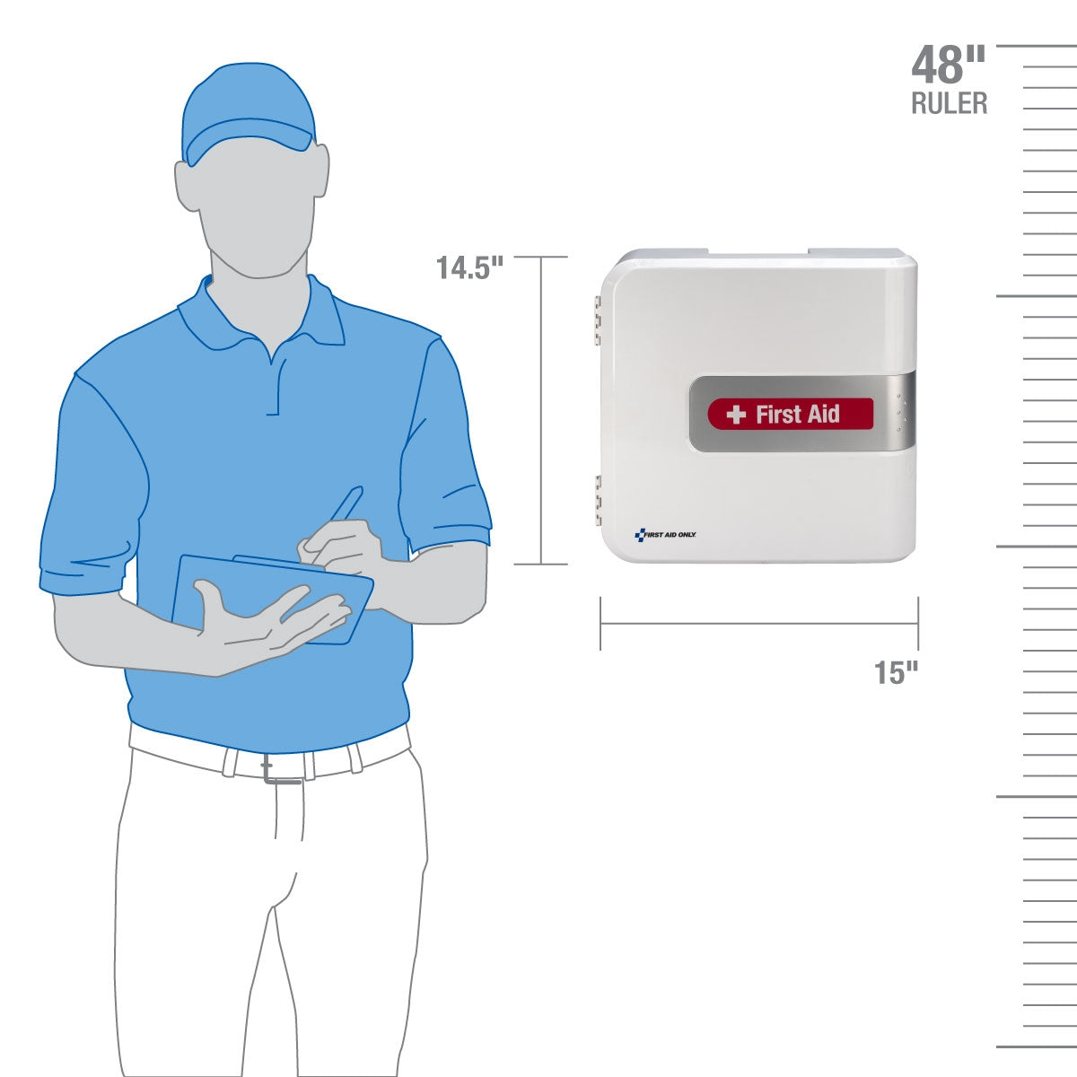 First Aid Only SmartCompliance Complete Plastic Cabinet ANSI 2021 A + without Meds