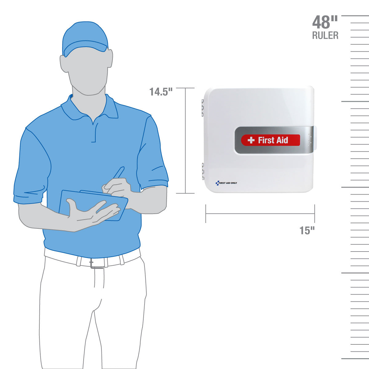 First Aid Only SmartCompliance Complete Plastic Food Service Cabinet ANSI